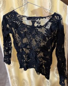 Lace Floral Long Sleeve Top