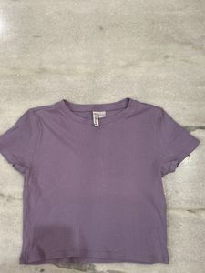 H & M, Cropped Ribbed Top
