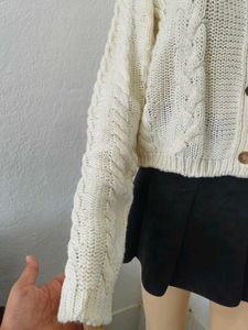 Knitted Square Neck Cardigan