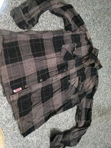 Black Checks L Size Shirt