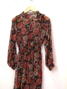 Paisley Print Midi Dress