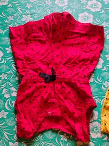 Heart Print Rompers - Set of 2