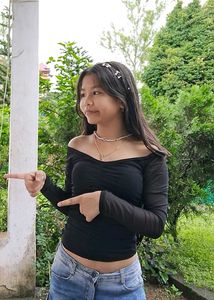 Chic Black Off-Shoulder Top