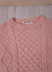 Pink Cable Knit Sweater