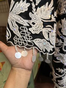 Designer Pearl Embroidered Ari Work Kurta Set