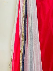Rose  and Gold Lehenga Skirt  Without Blouse