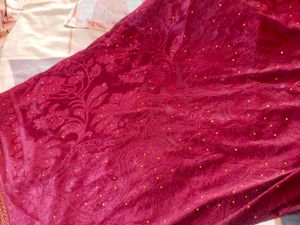 Maroon Embroidered Saree