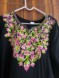 Embroidered Black Kurti