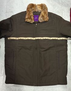 Fur Collar Brown Jacket