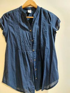 Navy Blue Cotton Top From VERO MODA