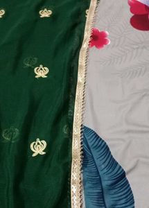 Thread Work Kurta With Dupatta Set