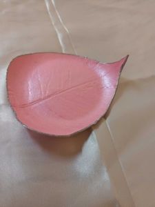 Pink Leaf Trinket Dish
