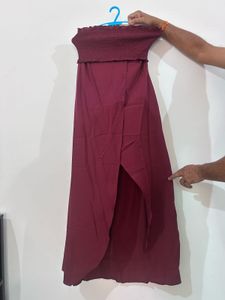Maroon Maxi Dress