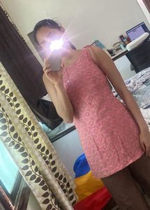 Cute Peach Chicken Kari Kurti 😍
