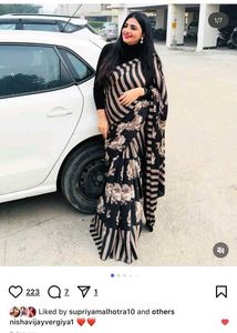 Elegant Floral Saree