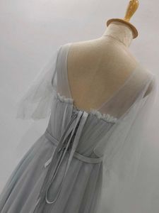 Elegant Grey Tulle Dress