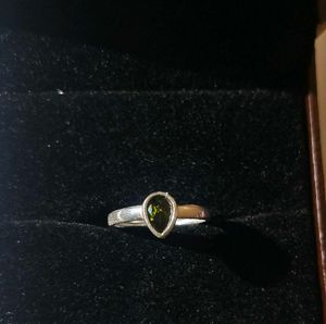 Green Gemstone pure silver Ring 💍