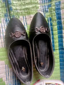 Black Flats with Silver Detail