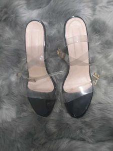 Transparent Block Heel