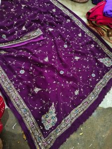 full aari an zardozi work Saree very beautiful 🤩