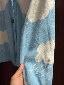 Cloud Print Cardigan