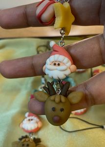 Santa Reindeer Handmade Charm