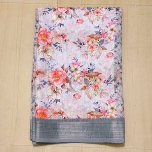 Floral Print Saree