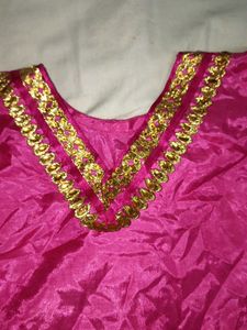 Pink &amp; Golden Kameez