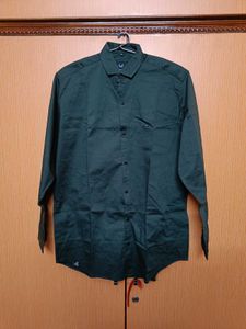 Cotton Dark Green Shirt
