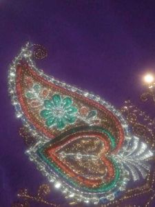 Purple Embellished Saree