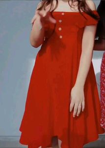 Red Ruffle Dress