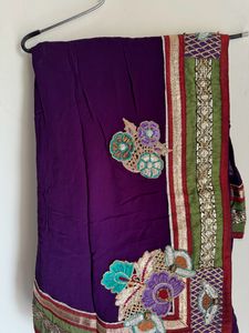 Beautiful Georgette Designer Saree With Border