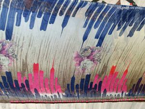 Elegant Blue &amp; Pink Embroidered Saree