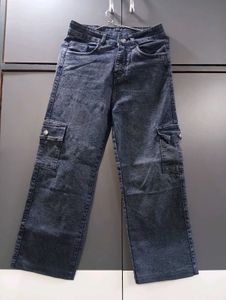 323. Wide Leg Cargo Jeans for women