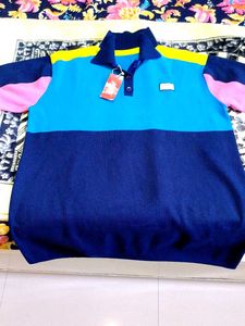 Korean Striped Polo T-Shirt💙