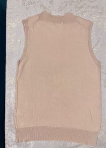 Beige Knit Vest