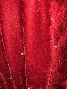 Long maroon Velvet gown With beads Work