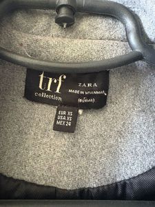 Zara Gray Wool Blend Coat