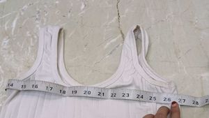 White Cut Sleeves Crop Top