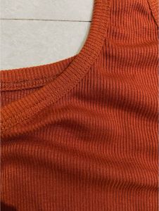 Rust Ribbed Tank Top