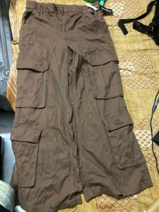H&amp;m Brown Baggy Cargos