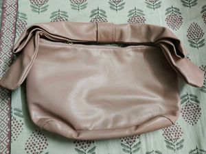 Blush Faux Leather Clutch
