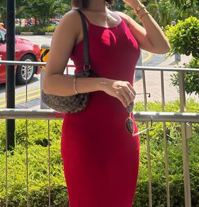 Red Bodycon Maxi Dress