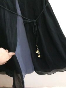 Elegant Black Ethnic Onepiece/ Kurti