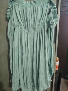 Off Shoulder Mint Dress