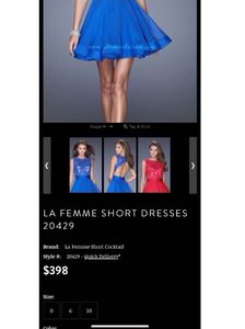 La Femme Royal Blue Cocktail Dress