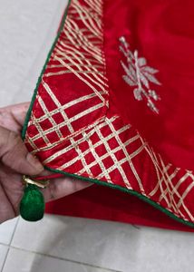 Red Embroidered Saree