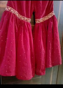 Maroon &amp; Gold Embellished Suit