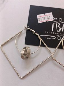 Unique Silver Geometric Earrings