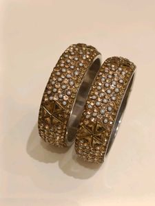 Gold & Pearl Embellished Bangles
